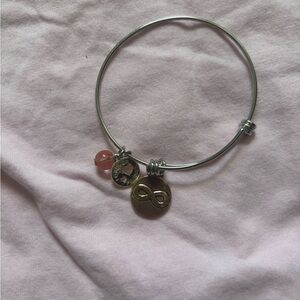 Silver and Gold Friends Forever Infinity Charm Bracelet